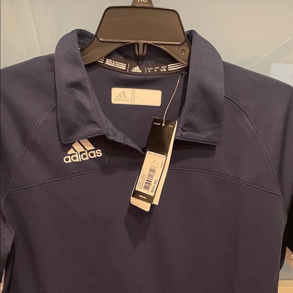 Adidas Dark Blue Golf Polo with White Details, L, NWT, Women’s Golf Shirt - Picture 3 of 10